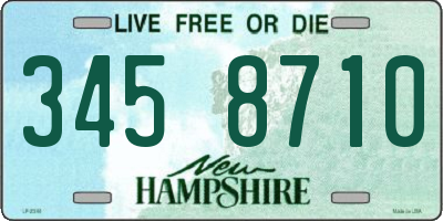 NH license plate 3458710