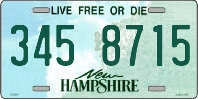 NH license plate 3458715