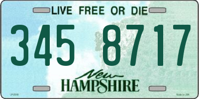 NH license plate 3458717