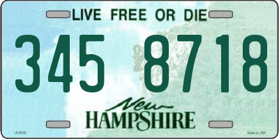 NH license plate 3458718