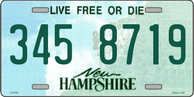 NH license plate 3458719
