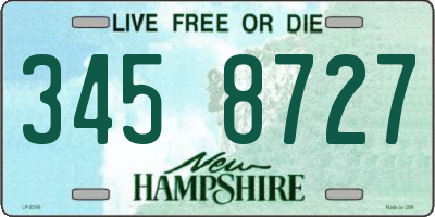 NH license plate 3458727