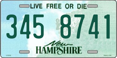 NH license plate 3458741