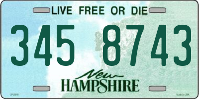 NH license plate 3458743