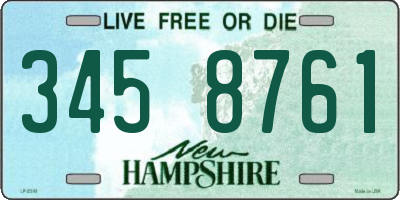 NH license plate 3458761