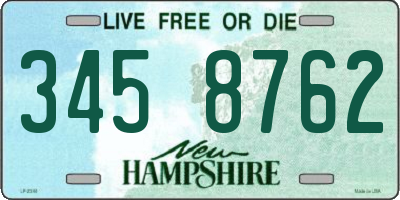 NH license plate 3458762