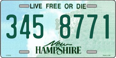 NH license plate 3458771
