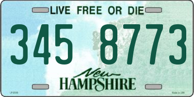 NH license plate 3458773