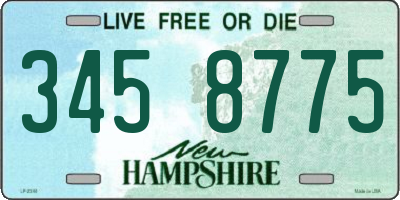 NH license plate 3458775