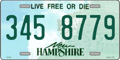 NH license plate 3458779