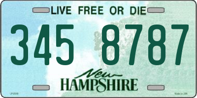NH license plate 3458787