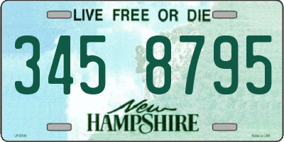 NH license plate 3458795
