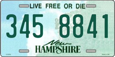 NH license plate 3458841