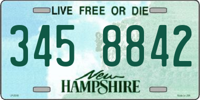 NH license plate 3458842
