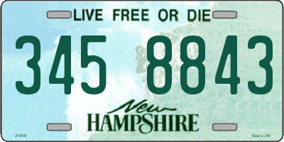 NH license plate 3458843