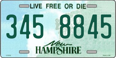 NH license plate 3458845