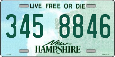NH license plate 3458846