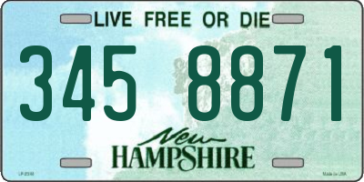 NH license plate 3458871