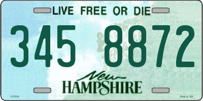 NH license plate 3458872