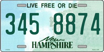 NH license plate 3458874