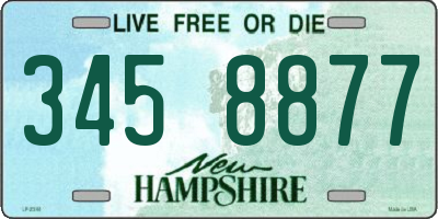 NH license plate 3458877