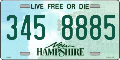 NH license plate 3458885