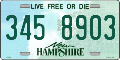NH license plate 3458903