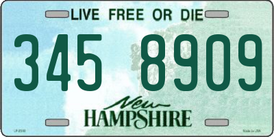 NH license plate 3458909