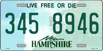 NH license plate 3458946