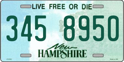 NH license plate 3458950