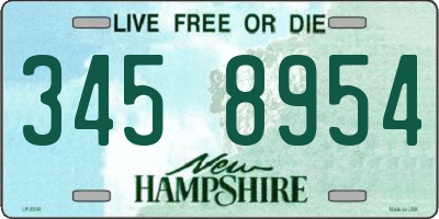 NH license plate 3458954
