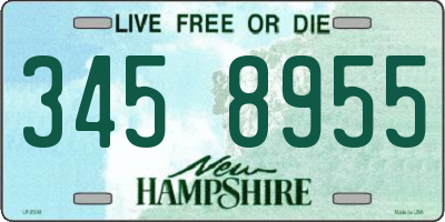 NH license plate 3458955