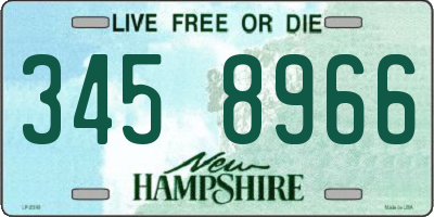 NH license plate 3458966
