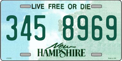 NH license plate 3458969