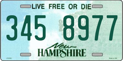NH license plate 3458977