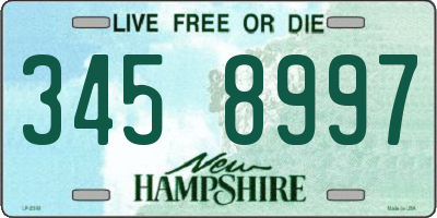 NH license plate 3458997