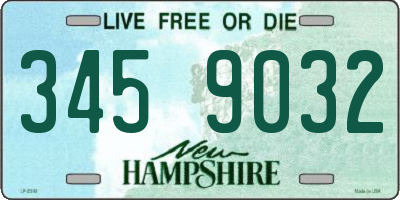NH license plate 3459032