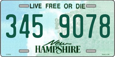 NH license plate 3459078