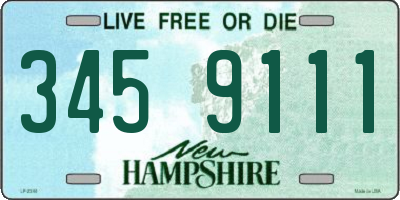 NH license plate 3459111