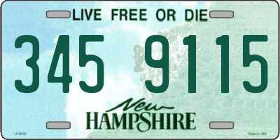 NH license plate 3459115