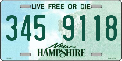 NH license plate 3459118
