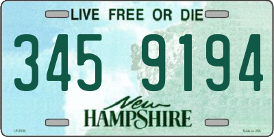 NH license plate 3459194