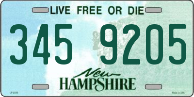 NH license plate 3459205