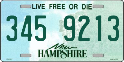NH license plate 3459213