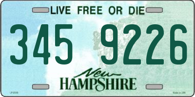 NH license plate 3459226