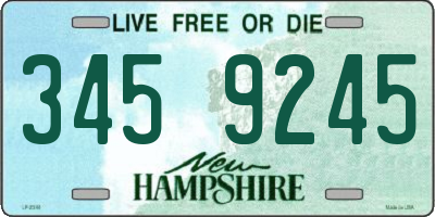 NH license plate 3459245