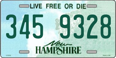 NH license plate 3459328