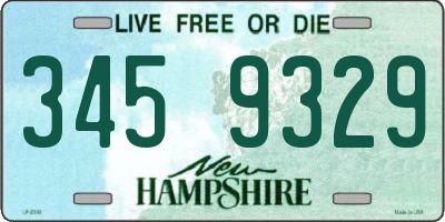NH license plate 3459329