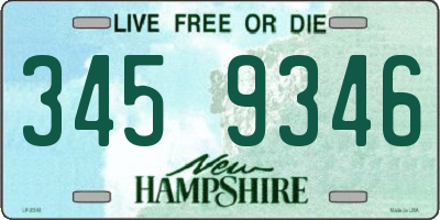 NH license plate 3459346