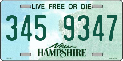 NH license plate 3459347